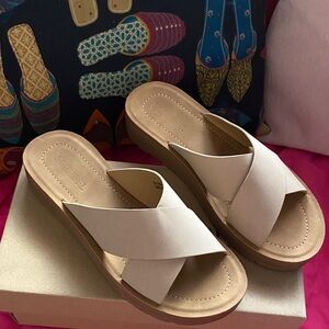 Women's Tan Slide Sandals by Bonnibel